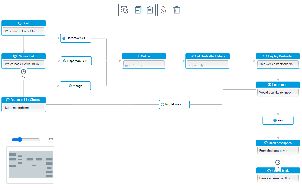 Example using REST action