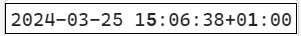 Example showing time zone adjustment